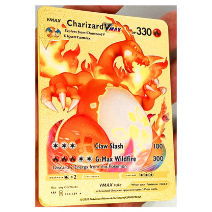 Pokemon 27 Styles New Mewtwo GX MEGA Gold Metal Card Super Game Collection Anime Cards Toys for Children Christmas Gift