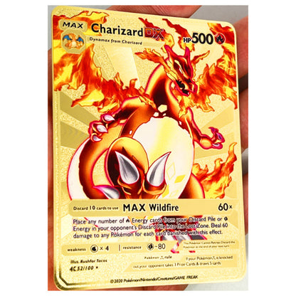 Pokemon 27 Styles New Mewtwo GX MEGA Gold Metal Card Super Game Collection Anime Cards Toys for Children Christmas Gift